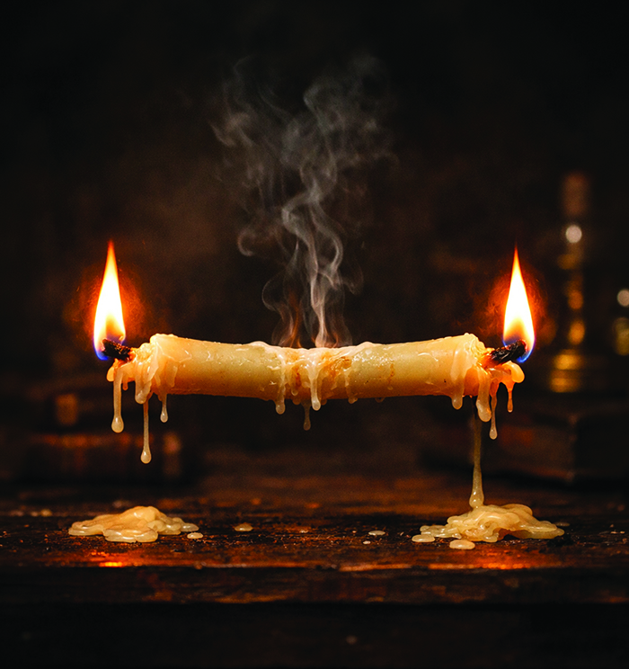 Candle burning both ends/Burned out